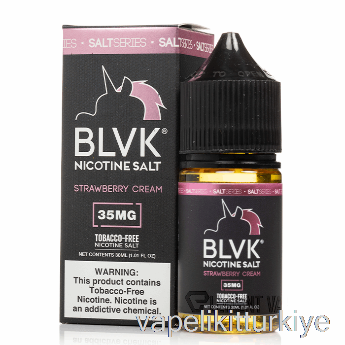 Vape Likit çilek Kremalı Nikotin Tuzu - Blvk - 30ml 50mg